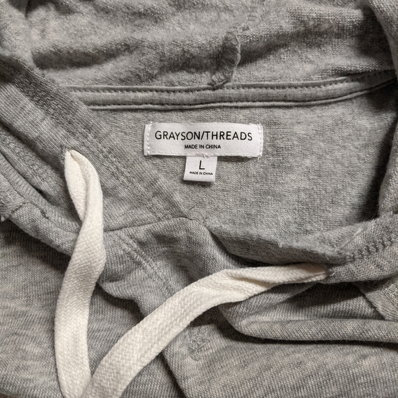 Grayson/Threads Hoodie Sweater Grey L - Picture 7 of 9